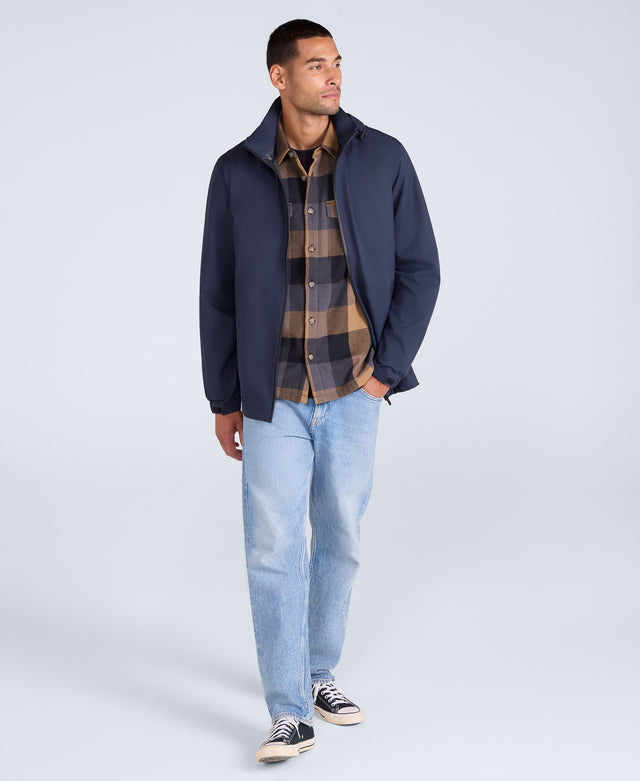 Pace Mens Waterproof Packable Jacket - Navy