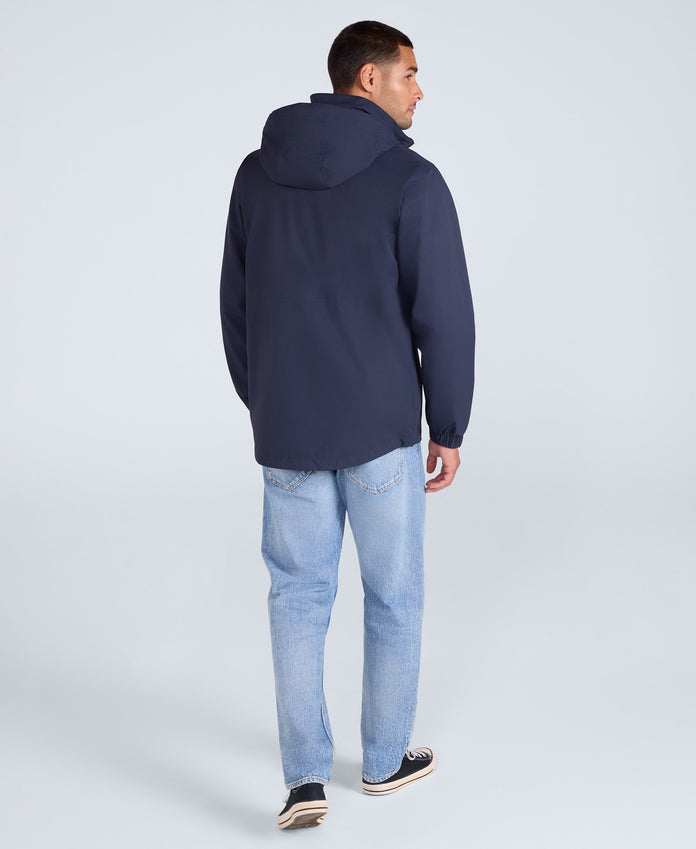 Pace Mens Waterproof Packable Jacket - Navy