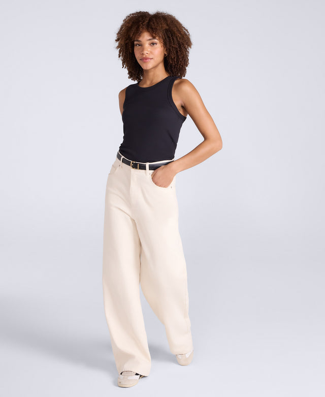 Ribbed Womens Tank Top - Black