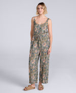 Flora Womens EcoVero Capri Jumpsuit - Light Khaki