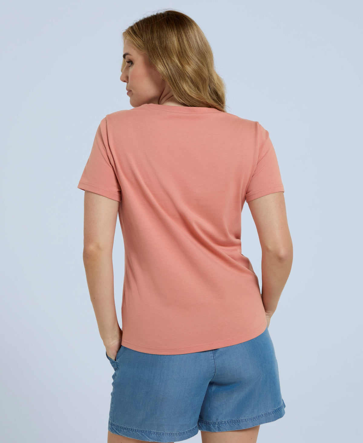 Marina Womens Script Logo T-Shirt - Coral