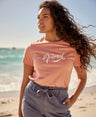 Marina Womens Script Logo T-Shirt - Coral