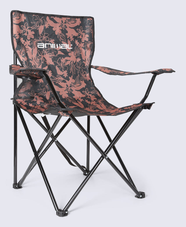Folding Patterned Chair - Brown