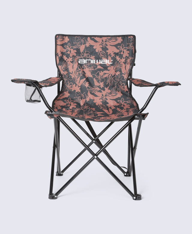 Folding Patterned Chair - Brown