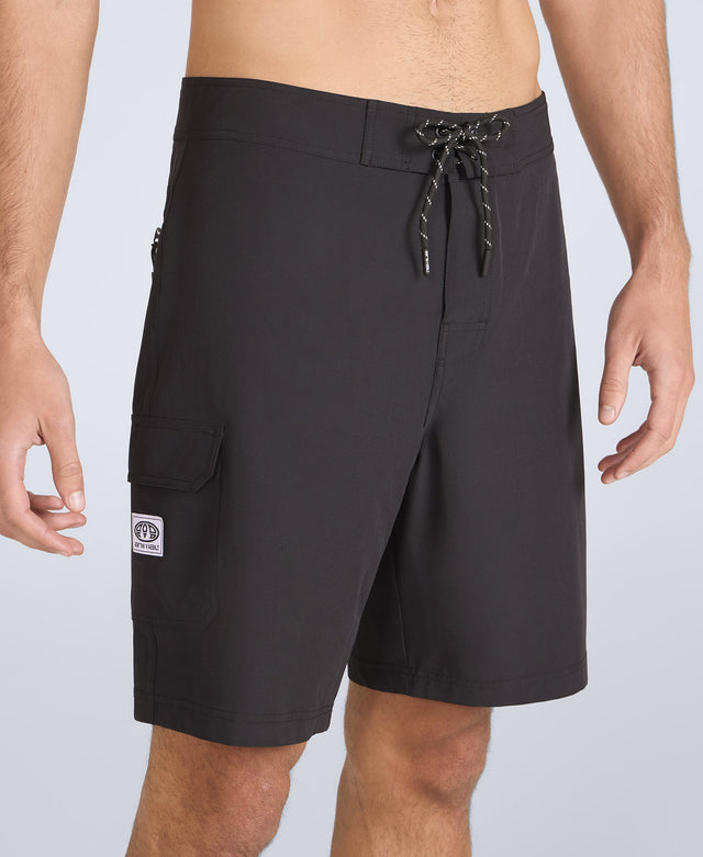 Brett Mens Cargo Boardshorts - Black