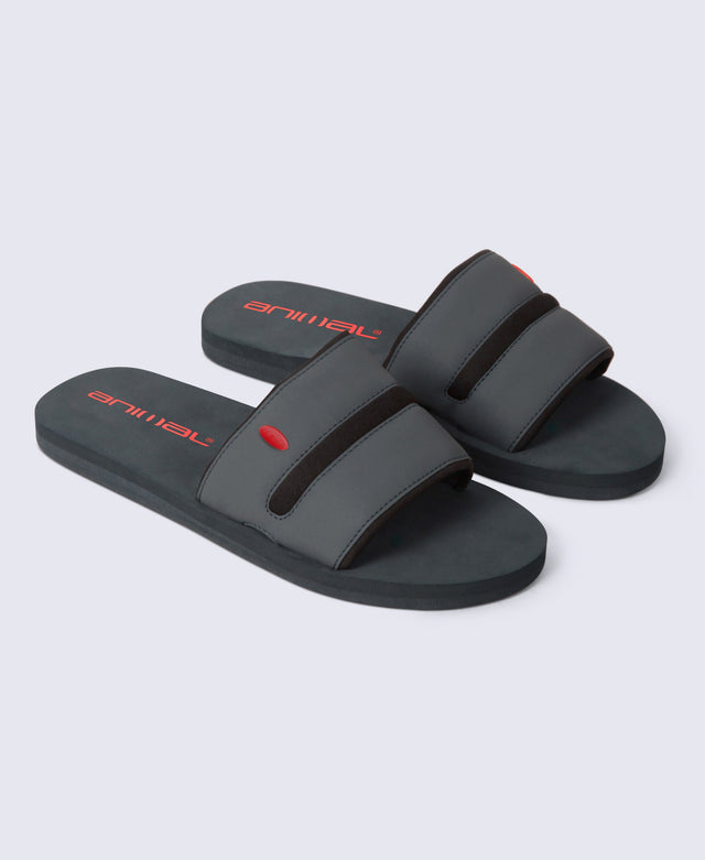 Wave Mens Slider - Charcoal