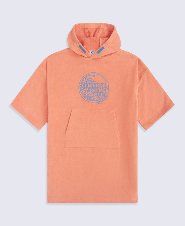 Gill Kids Towelling Poncho - Coral