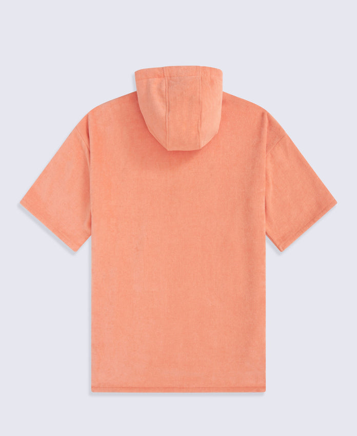 Gill Kids Towelling Poncho - Coral