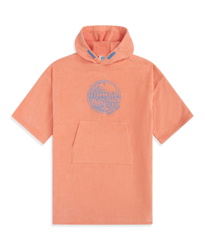 Gill Kids Towelling Poncho - Coral