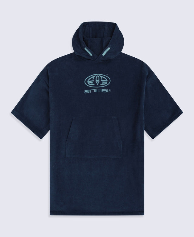 Gill Kids Towelling Poncho - Navy