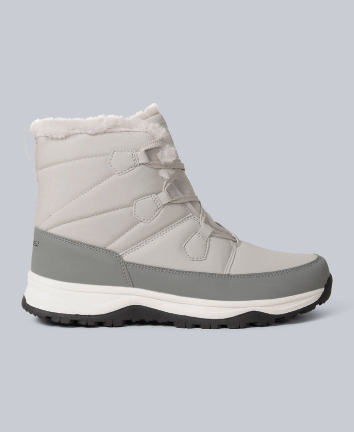 Propet Women's Delaney Frost Snow Boot - Grey, 8 X-Wide, Scotchgard-Treated Leather/Nylon, 7-Inch Shaft