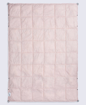 Printed Packaway Quilted Blanket - Beige