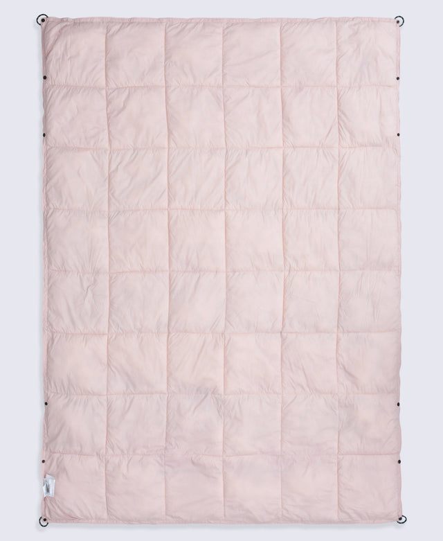 Printed Packaway Quilted Blanket - Beige