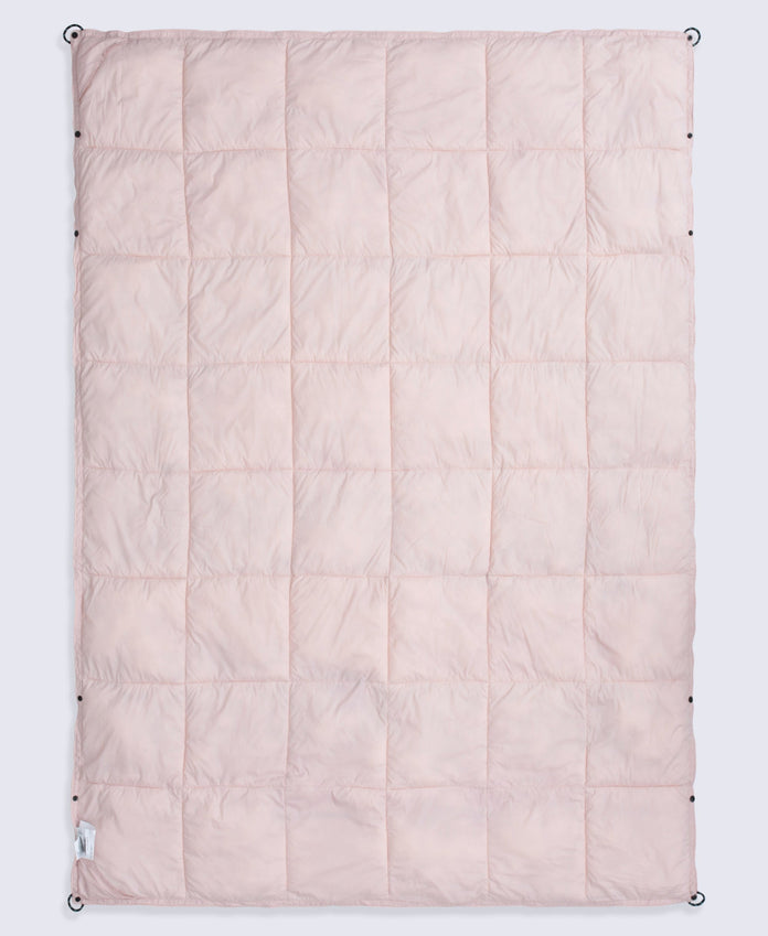 Printed Packaway Quilted Blanket - Beige