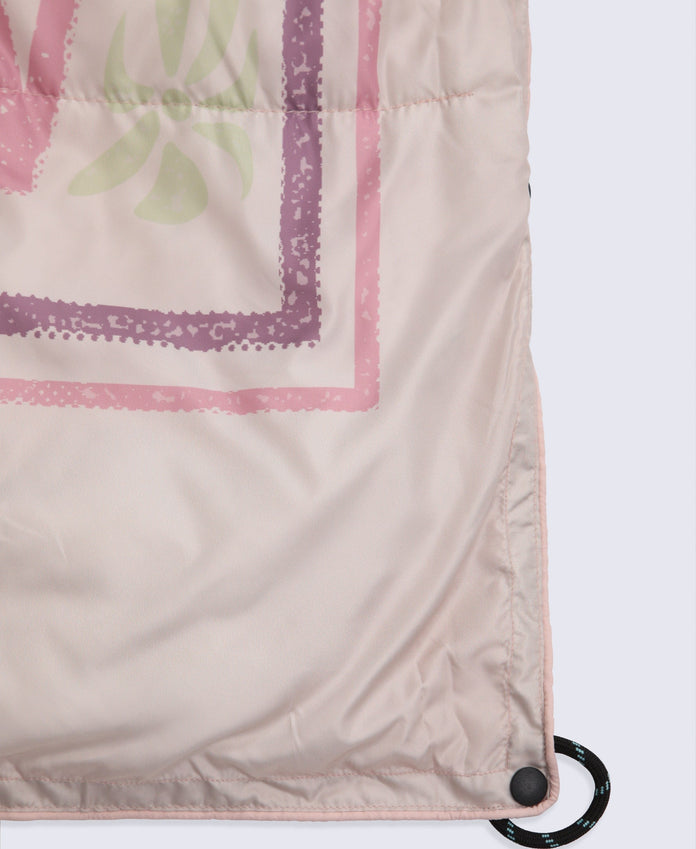 Printed Packaway Quilted Blanket - Beige
