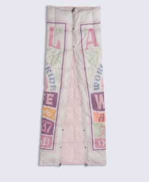 Printed Packaway Quilted Blanket - Beige
