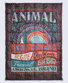 Printed Packaway Quilted Blanket - Dark Brown
