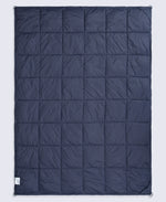 Printed Packaway Quilted Blanket - Dark Purple
