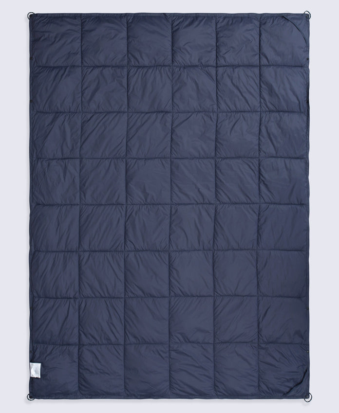 Printed Packaway Quilted Blanket - Dark Purple