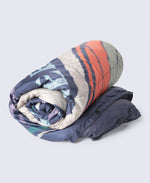 Printed Packaway Quilted Blanket - Dark Purple