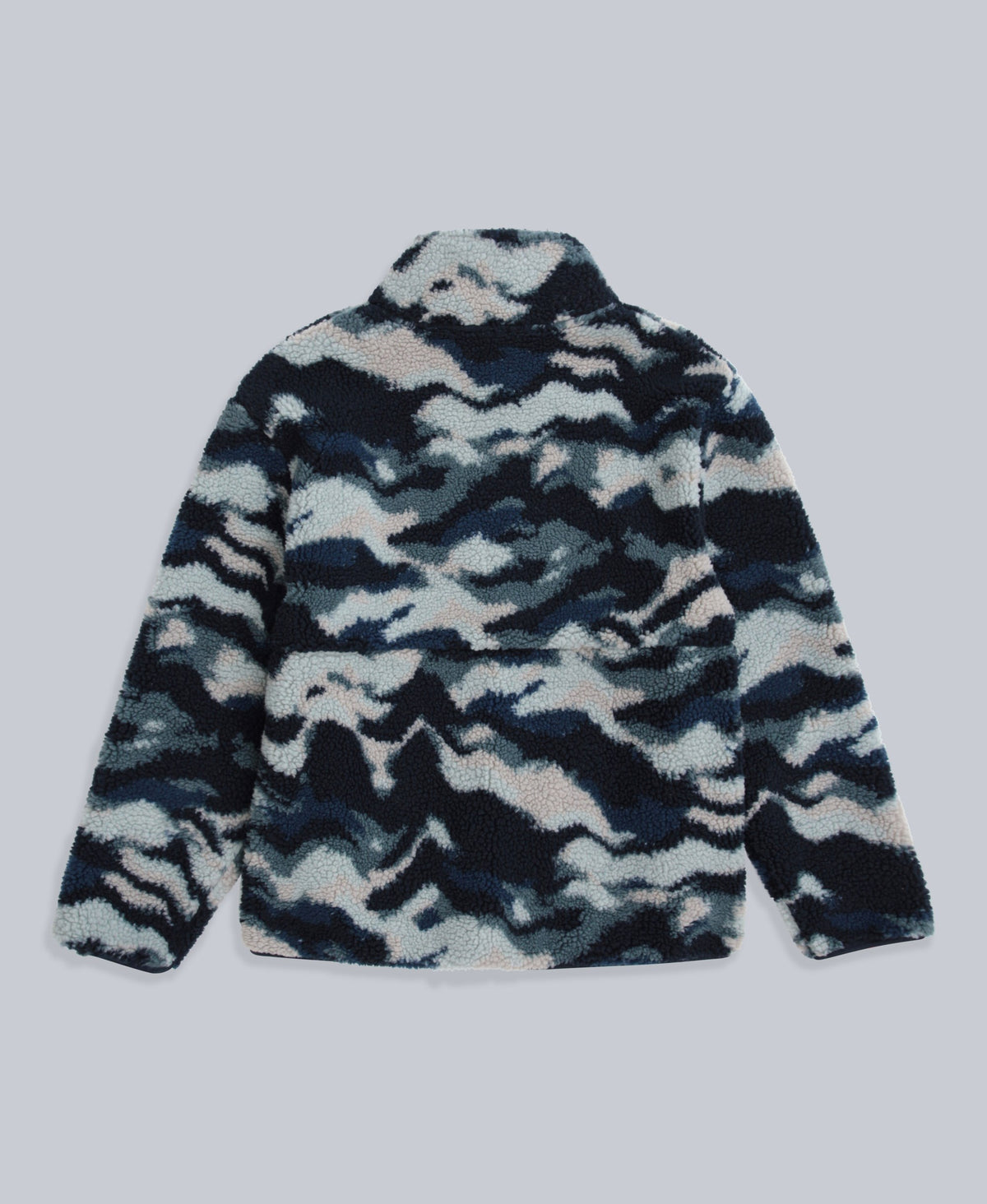 Hennie Mens Printed Borg Jacket - Blue