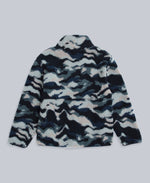 Hennie Mens Printed Borg Jacket - Blue