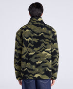 Hennie Mens Printed Borg Jacket - Dark Green