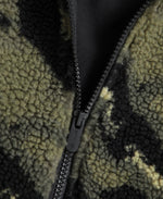 Hennie Mens Printed Borg Jacket - Dark Green