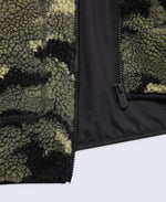 Hennie Mens Printed Borg Jacket - Dark Green
