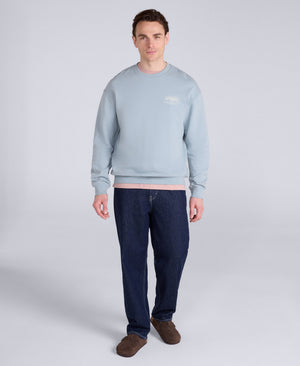 Jonah Mens Drop Shoulder Sweatshirt - Bright Blue