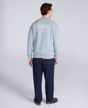 Jonah Mens Drop Shoulder Sweatshirt - Bright Blue