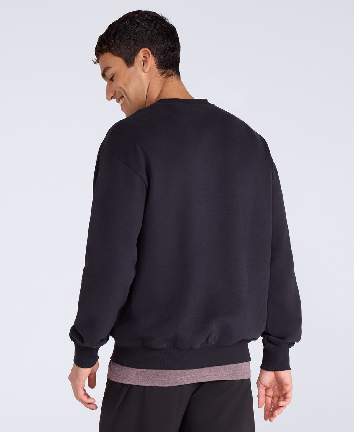 Jonah Mens Drop Shoulder Sweatshirt - Black