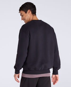 Jonah Mens Drop Shoulder Sweatshirt - Black