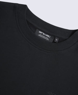 Jonah Mens Drop Shoulder Sweatshirt - Black