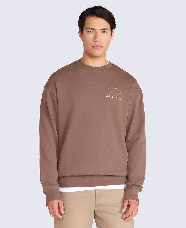 Jonah Mens Sweatshirt - Brown