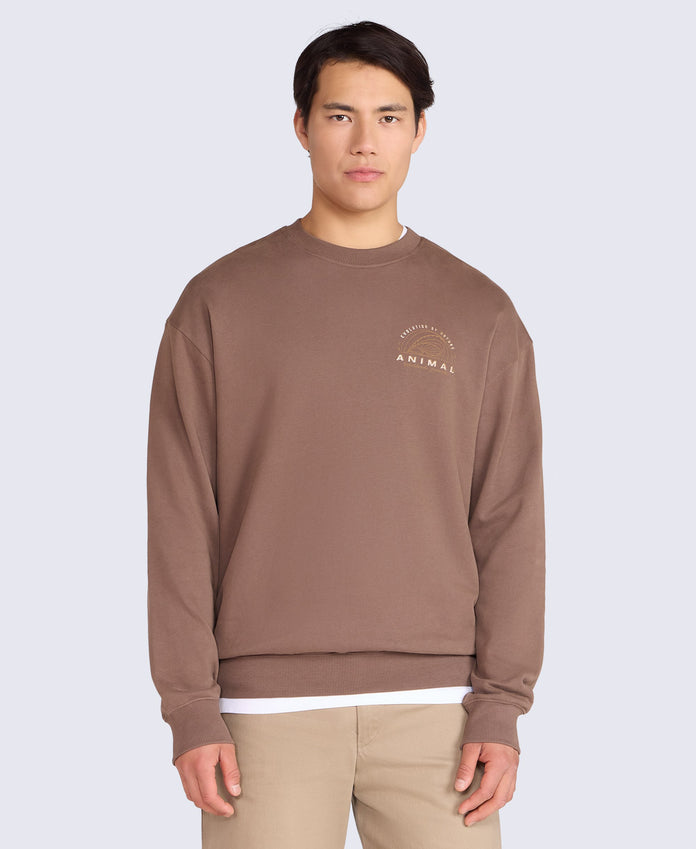 Jonah Mens Sweatshirt - Brown