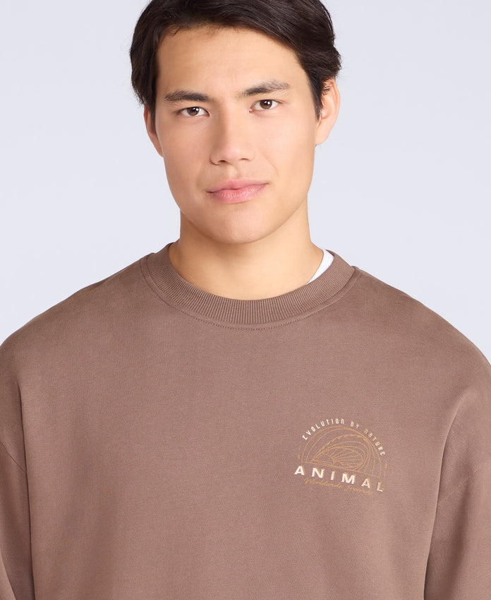 Jonah Mens Sweatshirt - Brown
