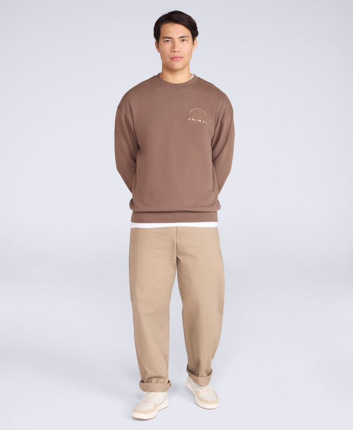 Jonah Mens Sweatshirt - Brown