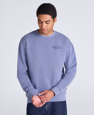 Jonah Mens Drop Shoulder Sweatshirt - Dark Blue