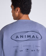 Jonah Mens Drop Shoulder Sweatshirt - Dark Blue