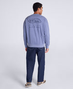 Jonah Mens Drop Shoulder Sweatshirt - Dark Blue