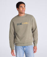 Jonah Mens Drop Shoulder Sweatshirt - Khaki