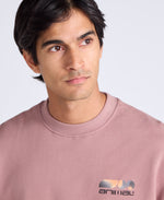 Jonah Mens Drop Shoulder Sweatshirt - Pink