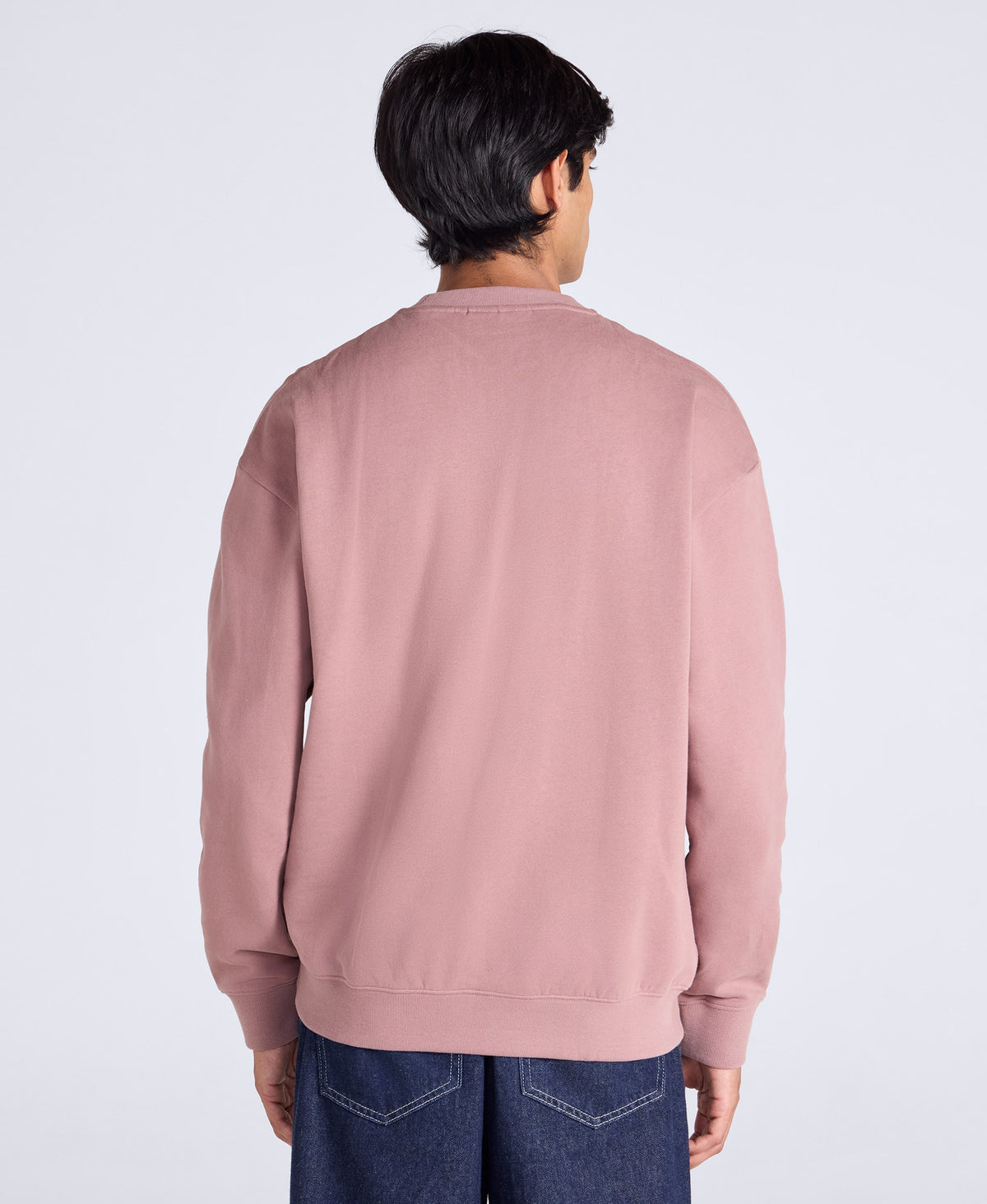 Jonah Mens Drop Shoulder Sweatshirt - Pink