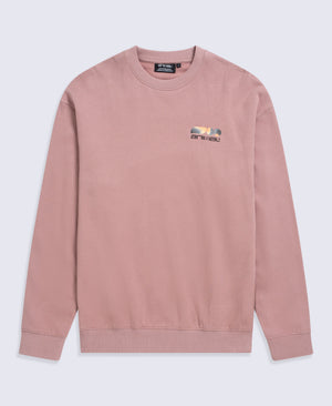 Jonah Mens Drop Shoulder Sweatshirt - Pink