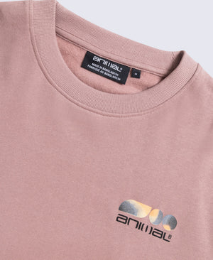 Jonah Mens Drop Shoulder Sweatshirt - Pink