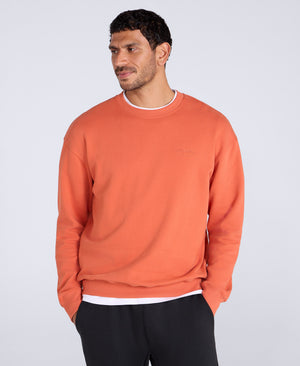 Jonah Mens Drop Shoulder Sweatshirt - Rust