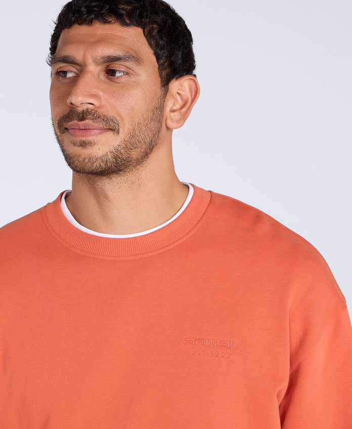 Jonah Mens Sweatshirt - Rust