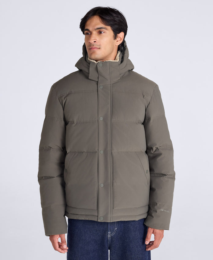 Fistral Mens Padded Jacket - Dark Khaki
