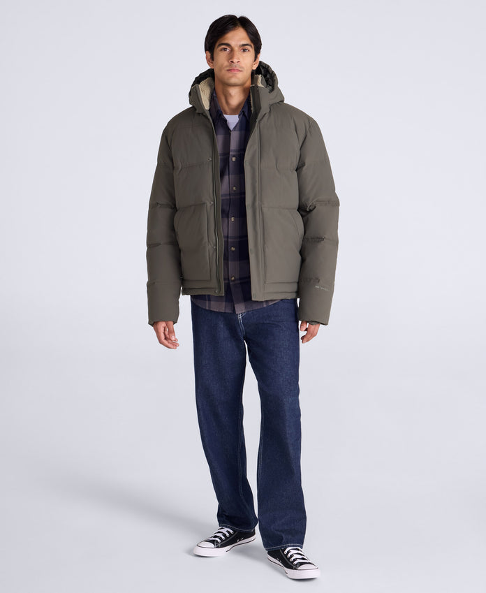 Fistral Mens Padded Jacket - Dark Khaki
